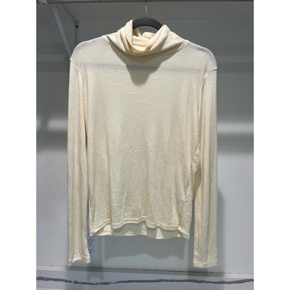 Madewell Turtleneck Sweater Shirt Cream Color Size Large - Picture 1 of 4